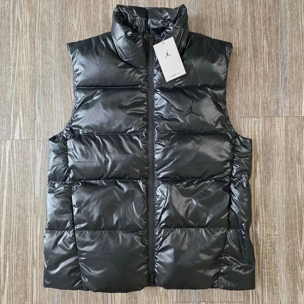 Nike Air Jordan Flight Therma-Fit Vest Gilet Down Fill Black Large L FV7273-010